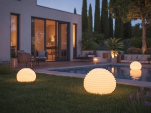 5 idées d’éclairages solaires design pour sublimer vos soirées au jardin