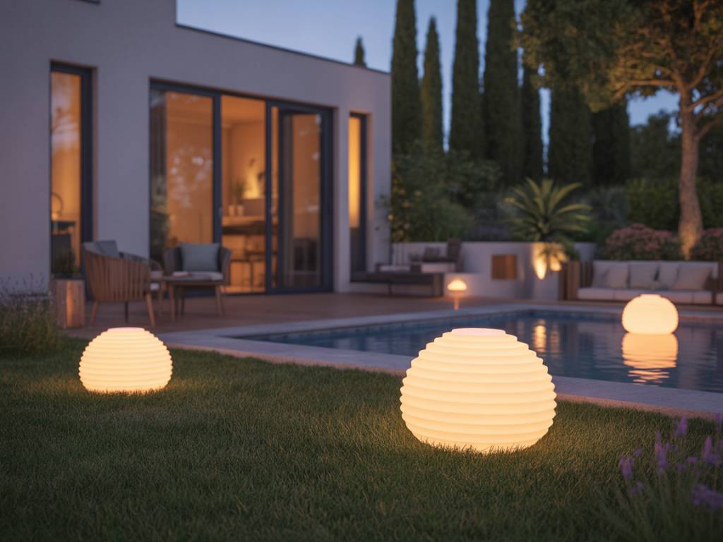 5 idées d’éclairages solaires design pour sublimer vos soirées au jardin